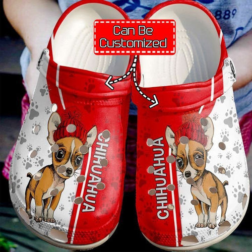 Chihuahua Love Red Shoes Dog Personalized Clogs