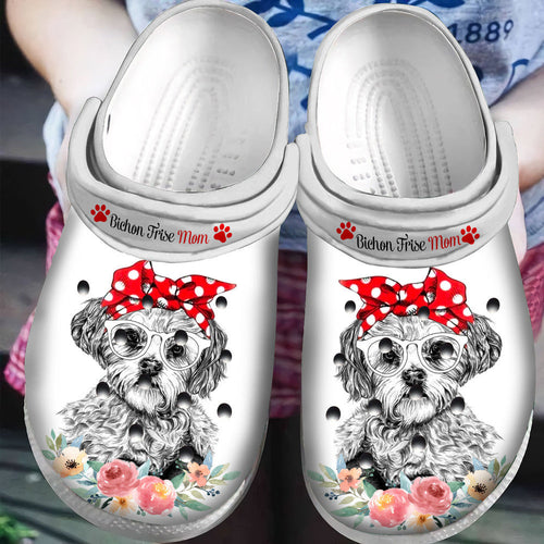 Bichon Frise Mom Classic Shoes Mothers Day Gift Personalized Clogs