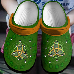 St Patricks Day Irish Celtics Green And Orange Shoes Personalized Clogs