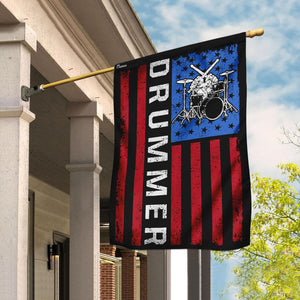 Badass Drummer Flag | Garden Flag | Double Sided House Flag