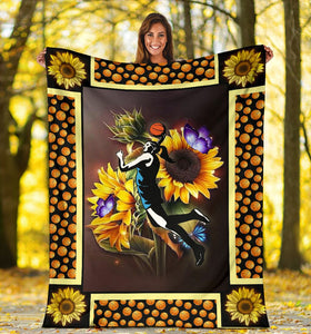 Fleece Blanket Basketball Dark Sunflower Personalized Custom Name Date Fleece Blanket Print 3D, Unisex, Kid, Adult - Love Mine Gifts