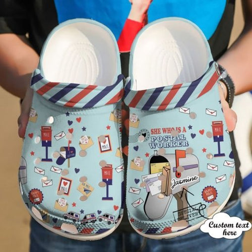 Postal Worker She Is A Sku 1873 Custom Sneakers Name Shoes Personalized Clogs