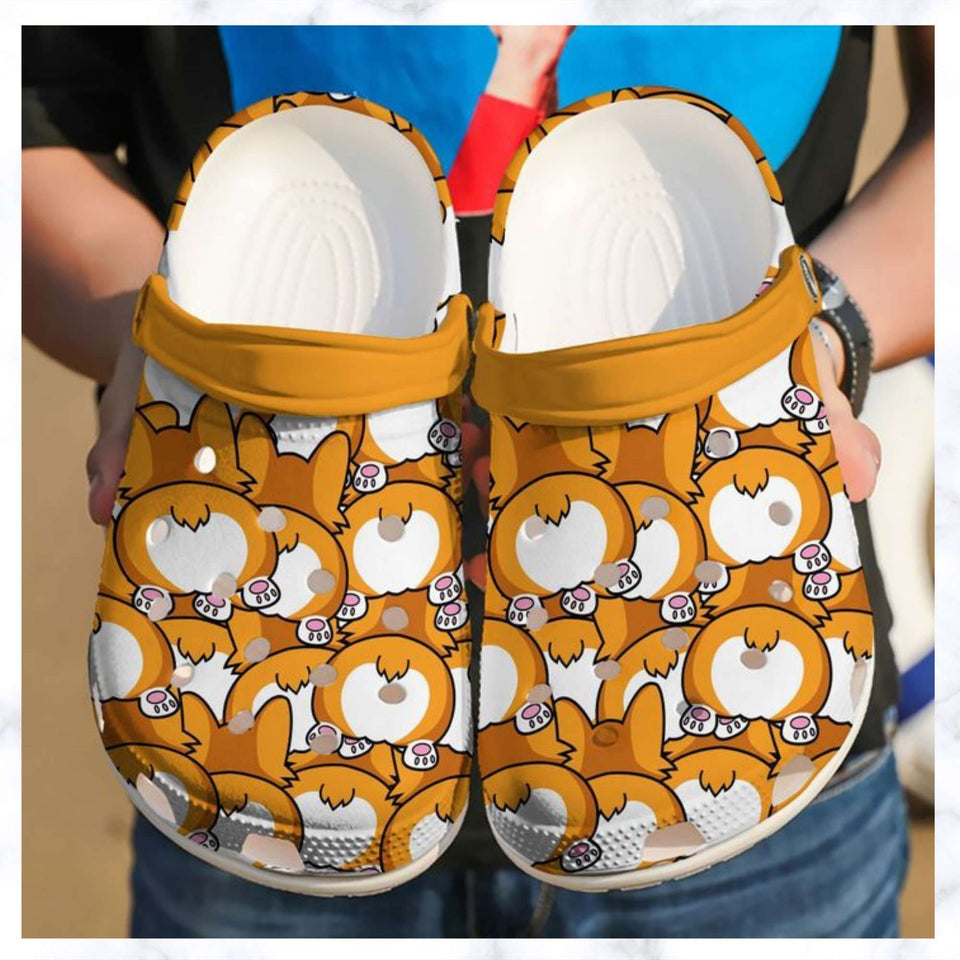 For Corgi Butts Lover Rubber Comfy Footwear Tl97 Personalized Clogs