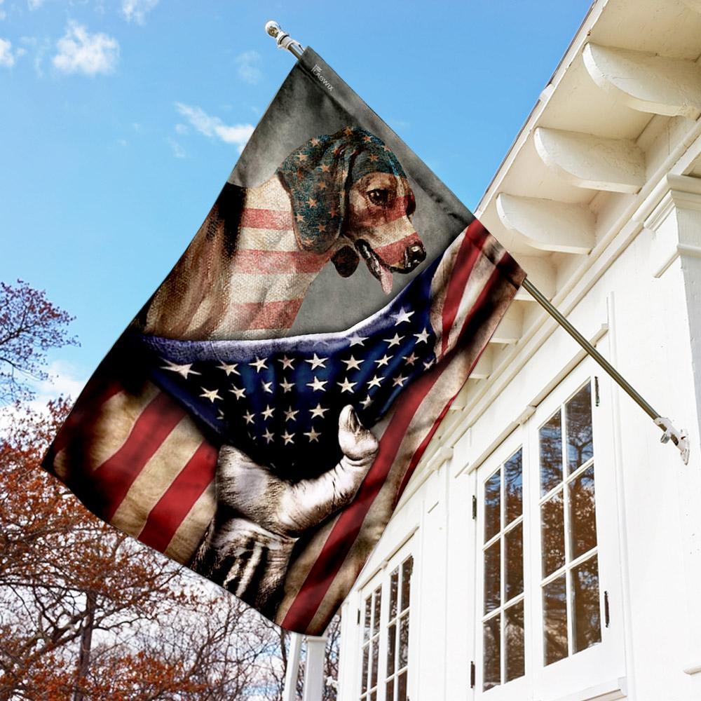 Beagle American US Flag | Garden Flag | Double Sided House Flag