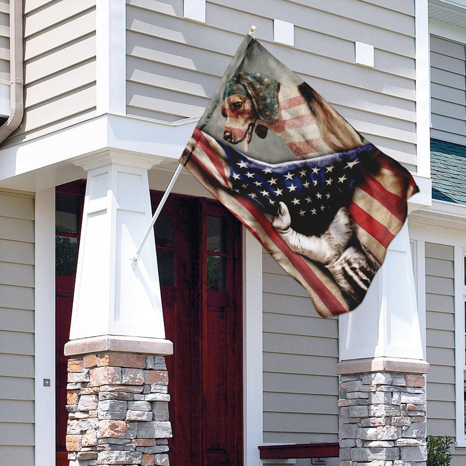 Beagle American US Flag | Garden Flag | Double Sided House Flag