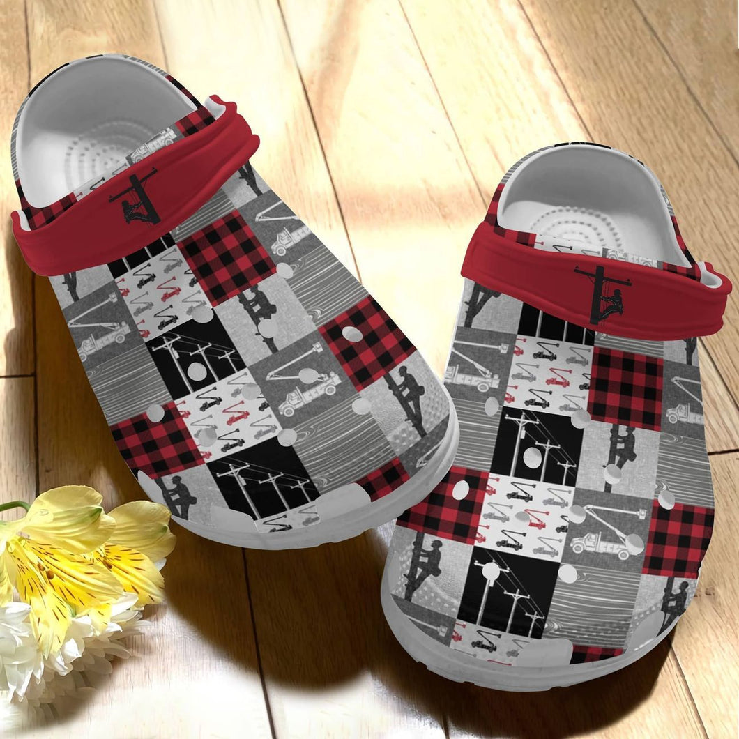 Lineman Fashionstyle For Women Men Kid Print 3D Whitesole Lineman Life Personalized Clogs