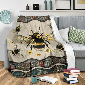 Bee Boho Pattern Blanket