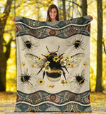 Bee Boho Pattern Blanket