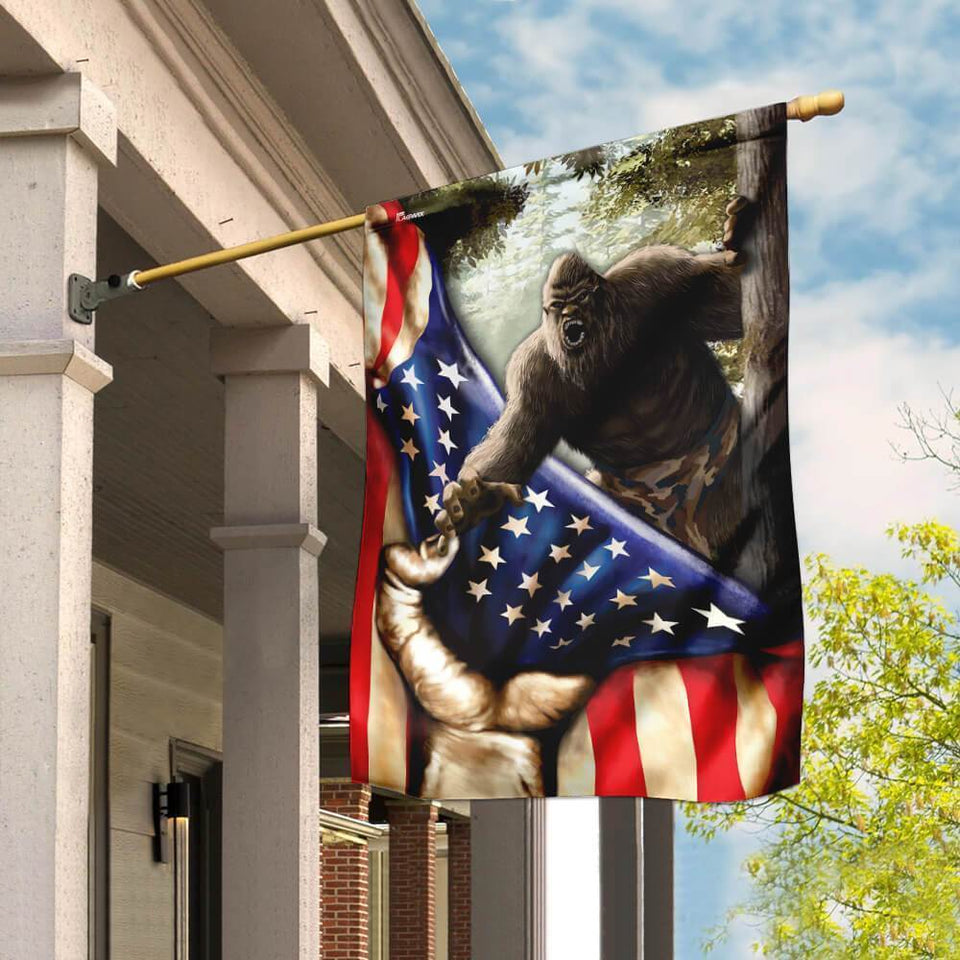 Bigfoot America Flag | Garden Flag | Double Sided House Flag