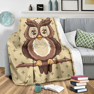 Fleece Blanket Bird Feet Pattern Owl Personalized Name Date Fleece Blanket Print 3D, Unisex, Kid, Adult - Love Mine Gifts