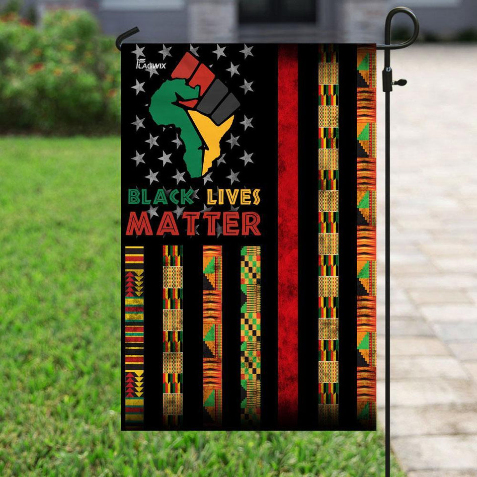 Black Lives Matter African American Flag | Garden Flag | Double Sided House Flag