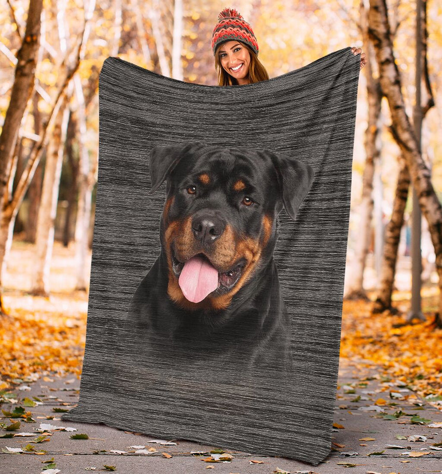 Black Rottweiler blanket