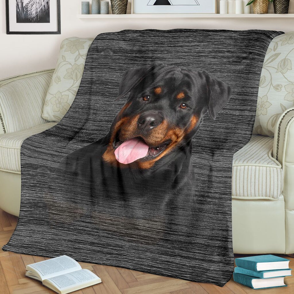 Black Rottweiler blanket