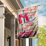 Blessed Is The Nation Whose God Is The Lord Flag | Garden Flag | Double Sided House Flag