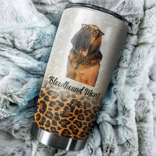 Tumbler Bloodhound Dog Mom Mothers Day Personalized Stainless Steel Tumbler Customize Name, Text, Number - Love Mine Gifts