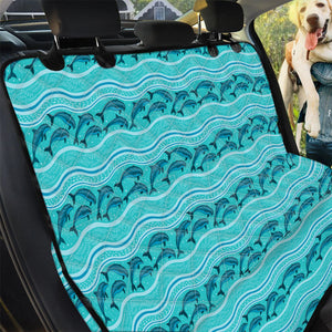 Pet Car Seat Boho Dolphin Pattern Print Pet Car Back Seat Cover, Dog, Cat Lovers - Love Mine Gifts