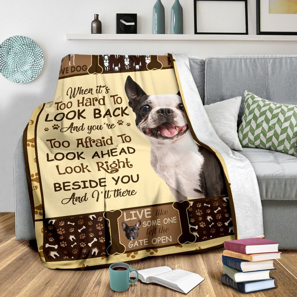 Boston Terrier Beside You Blanket