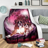 Boxer dog secret garden blanket