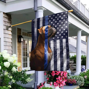 Boxer. The Thin Blue Line American US Flag | Garden Flag | Double Sided House Flag