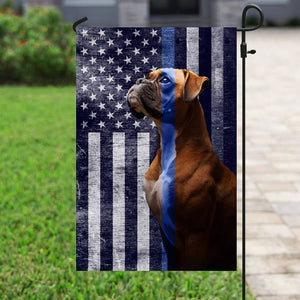 Boxer. The Thin Blue Line American US Flag | Garden Flag | Double Sided House Flag