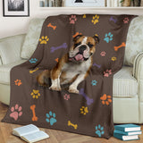 Bulldog brown blanket and color decor