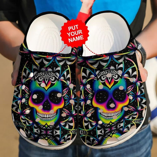 Skull Neon Shoes Skull  Personalized Clogs