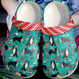 Bernese Mountain Christmas Sku 293 Shoes Personalized Clogs
