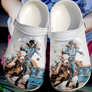  Barrel Racing,Racing Girl In Speed, Fashion Style Print 3D For Women, Men, Kid Personalized Clogs