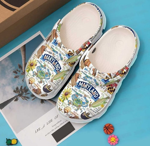 Maryland State Pride Classic Shoes Personalized Clogs