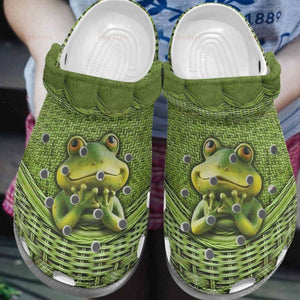Frog In The Basket 5 Gift For Lover Rubber , Comfy Footwear Personalized Clogs