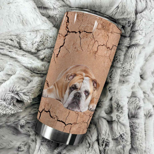 Tumbler American Bulldog Hn Insulated Stainless Steel Personalized Stainless Steel Tumbler Customize Name, Text, Number - Love Mine Gifts