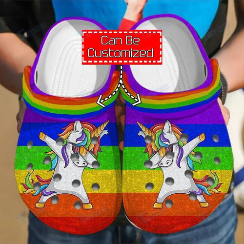 Lgbt Unicorn Rainbow Style Personalized Clogs
