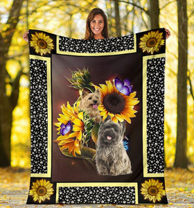 Cain terrier dark sunflower blanket