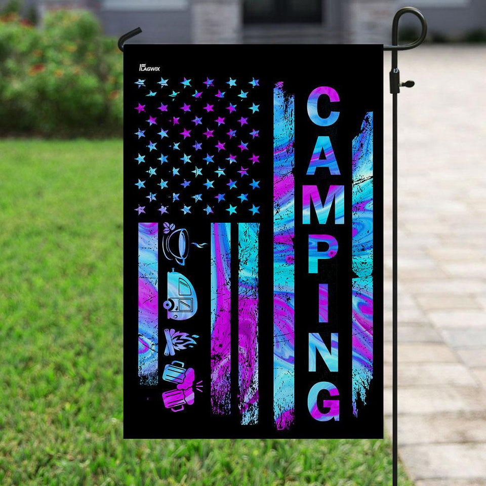 Camping Happy Campers Flag | Garden Flag | Double Sided House Flag