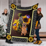 Cane corso dark sunflower blanket