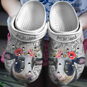Just A Girl Who Loves Cow Custom Shoes Birthday Gift - Farm Halloween Shoes Gift - Cr-Drn063 Personalized Clogs
