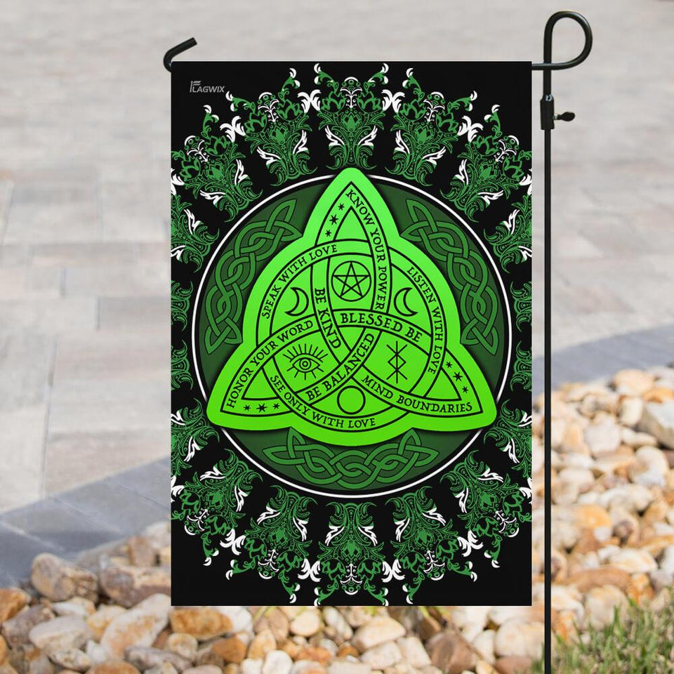 Celtic Triquetra Pagan Wicca Flag | Garden Flag | Double Sided House Flag