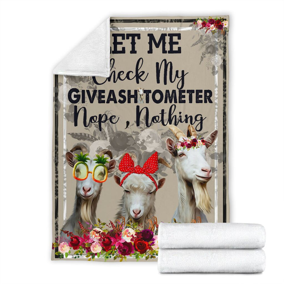 Check my giveashitometer Goat blanket