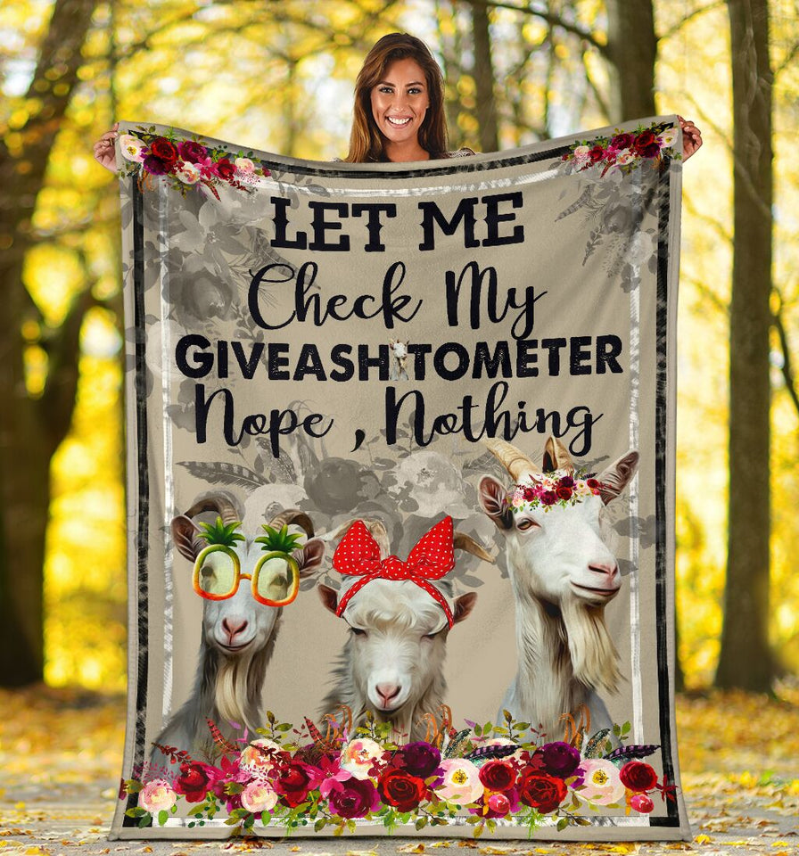 Check my giveashitometer Goat blanket