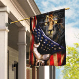 Christian Lion Cross Flag | Garden Flag | Double Sided House Flag