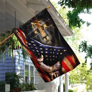 Christian Lion Cross Flag | Garden Flag | Double Sided House Flag