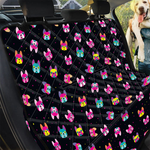 Pet Car Seat Coloful French Bulldog Print Pet Car Back Seat Cover, Dog, Cat Lovers - Love Mine Gifts