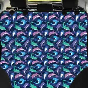 Pet Car Seat Colorful Dolphin Pattern Print Pet Car Back Seat Cover, Dog, Cat Lovers - Love Mine Gifts