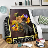 Cookapoo dark sunflower blanket