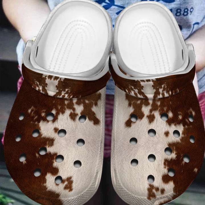 Clog Cow Personalize Clog, Custom Name, Text, Fashion Style For Women, Men, Kid, Print 3D Cow Pattern 5 Colors - Love Mine Gifts