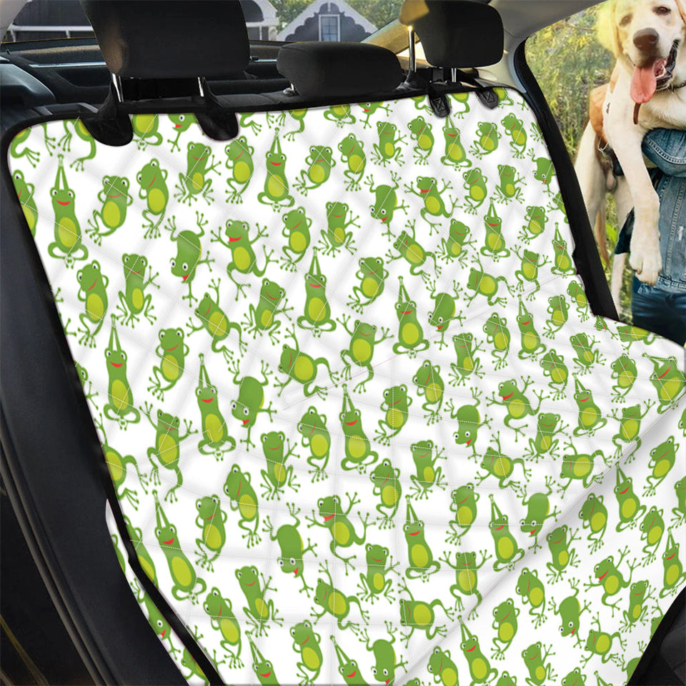 Pet Car Seat Cute Frog Pattern Print Pet Car Back Seat Cover, Dog, Cat Lovers - Love Mine Gifts