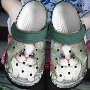 Bunny Rabbit Gift For Lover Rubber , Comfy Footwear Personalized Clogs
