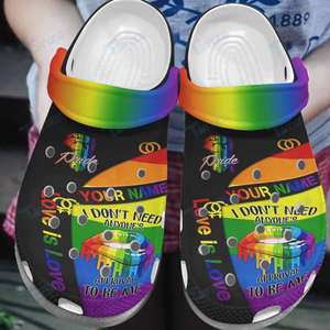 Lgbt Personalize Custom Fashionstyle Comfortable Love Is Love Personalized Clogs