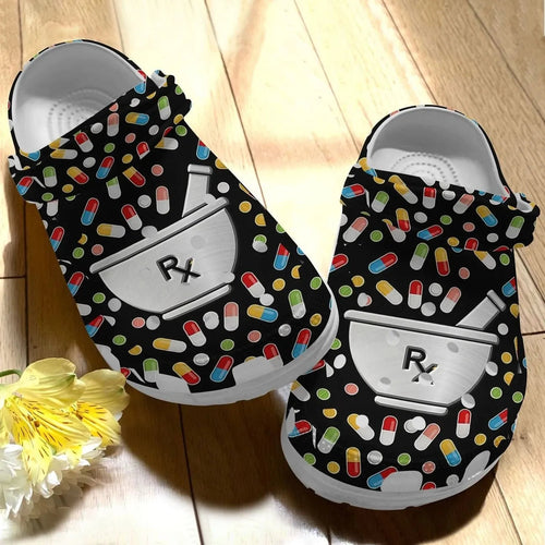 Pharmacy Fashionstyle For Women Men Kid Print 3D Whitesole Pharmacist Gift Personalized Clogs