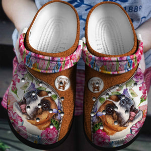 Pit Bull Dog Flower Rose Garden Custom Shoes Birthday Gift - Farm Halloween Shoes Gift - Cr-Drn041 Personalized Clogs